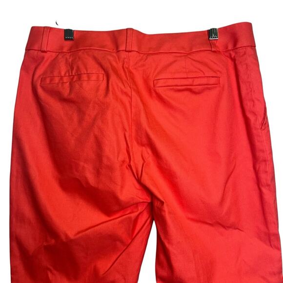 Banana Republic Womens Size 8 Coral Salmon Flat Front Chino Casual Cotton Pants - Picture 5 of 10